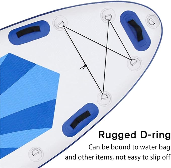 TOBWOLF 6 Pack Stainless Steel D-Ring Patch for Inflatable Boat Kayak Dinghy SUP, D-Ring PVC Patch Stand-Up Paddleboard Canoe Rafting Accessories, NO Glue Included-StrideForce Fitness