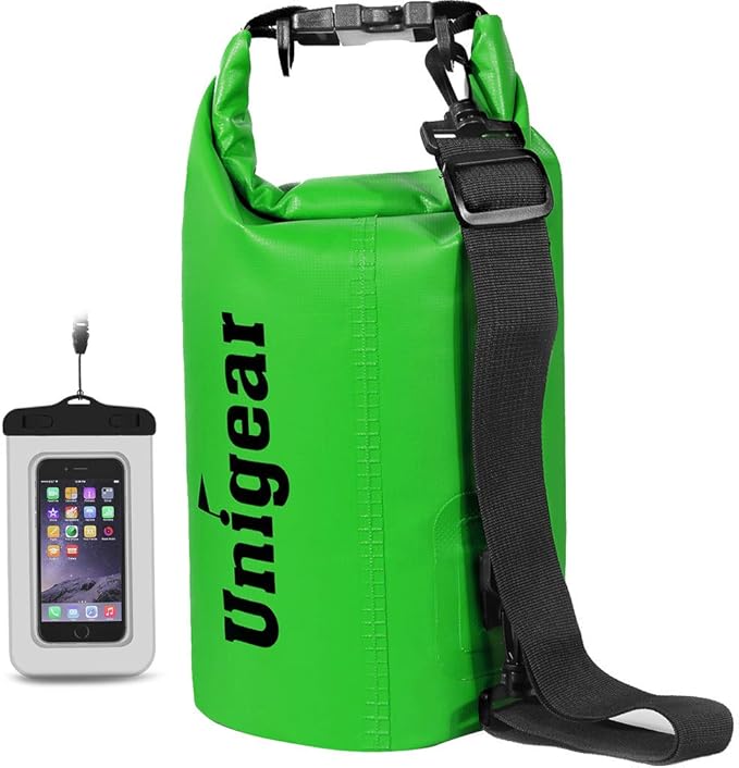 Unigear Dry Bag Waterproof, 2L/5L/10L/20L/30L/40L Floating and Lightweight Bags for Kayaking, Boating, Fishing, Swimming and Camping with Waterproof Phone Case-StrideForce Fitness