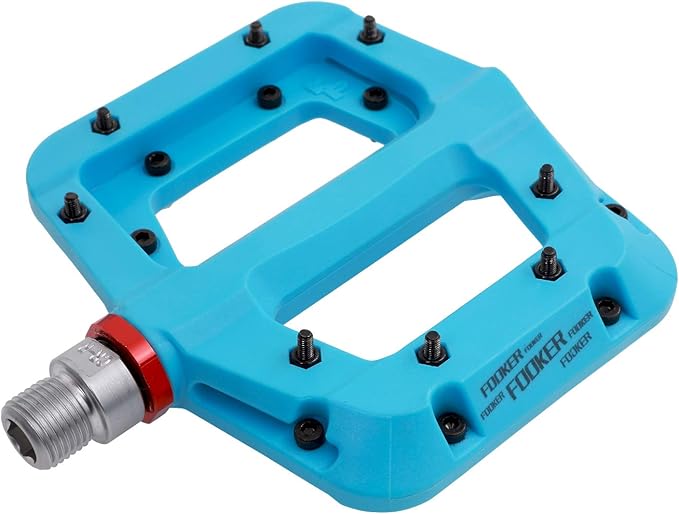 FOOKER MTB Pedals Mountain Bike Pedals 3 Bearing Non-Slip Lightweight Nylon Fiber Bicycle Platform Pedals for BMX MTB 9/16"-StrideForce Fitness