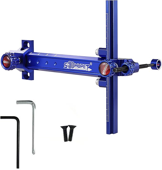 Archery Recurve Bow Sight, SOOHUPET Accessories T Shape Archery Shooting Target Sight Adjustable Bowsight with Optical Fiber Pin Sight for Target Practice-StrideForce Fitness