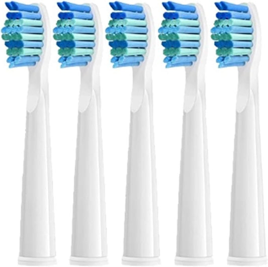 Replacement Electric Toothbrush Head Bristle Brush Refill ，Compatibility for Fairywill Refills FW-D1/FW-D3/FW-D7(5 PCS WT)