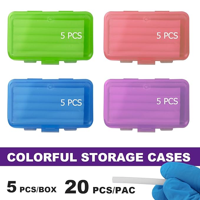 20PCs Dental Grade Orthodontic Wax for Braces & Aligners by OMNIA ONE | Braces Wax for Teeth with Colorful Storage Cases | Food Grade Ortho Brace Wax