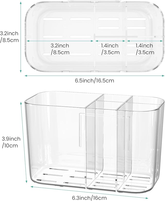Wall Mounted Electric Toothbrush Holder, 5 Slots Clear Tooth Brush and Paste Holder for Bathroom, Cute Kids Toothbrush Holders and Toothpaste Accessories(Clear)