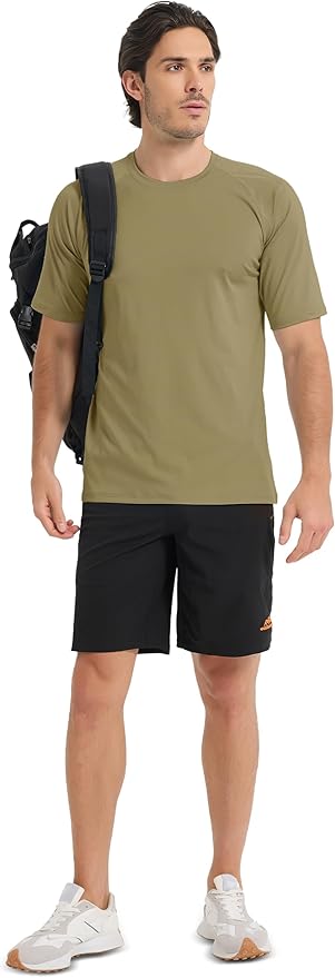 MAGCOMSEN Men's Short Sleeve UPF 50+ Sun Protection Shirts Quick Dry Athletic T-Shirt Hiking Running Swimming Rash Guard-StrideForce Fitness