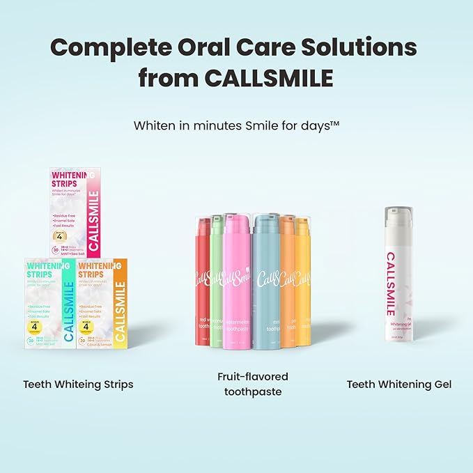 CALLSMILE Fluoride-Free Toothpaste, Easy-Press Pump, 60g - Fruity Flavors, No SLS, Non-Toxic, No Sweeteners, for Adults & Kids, Gentle for Sensitive Teeth, Mint-Flavored, Valentine's Day Gifts
