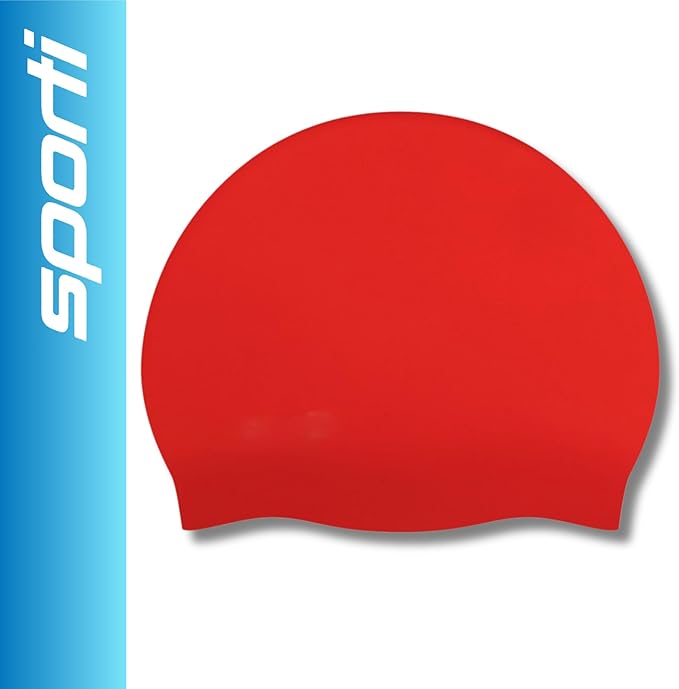 Sporti Silicone Swim Cap for Kids, Unisex Youth Swimming Cap, Protection Bathing Caps for Your Children, Aged 2-10-StrideForce Fitness