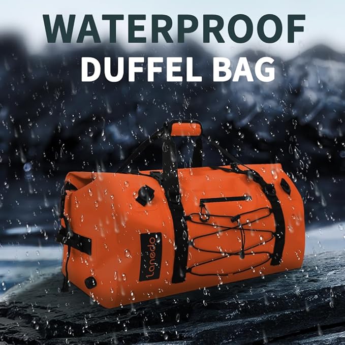 80L Dry Bag Large Waterproof Bag Roll-Top Heavy Duty Fishing Duffel Bag with Durable Straps & Handles for Kayaking Paddle boarding Boating Rafting Fishing-StrideForce Fitness