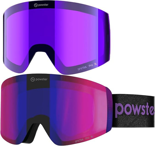 Ski Goggles Snow OTG Snowboard Goggles Magnetic Interchangeable Lens Frameless UV Protection Anti-fog mobile Skating-StrideForce Fitness