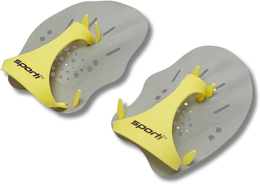 Sporti Hand Paddles for Swimming - Lightweight Swimming Paddles, Adjustable Silicone Straps-StrideForce Fitness