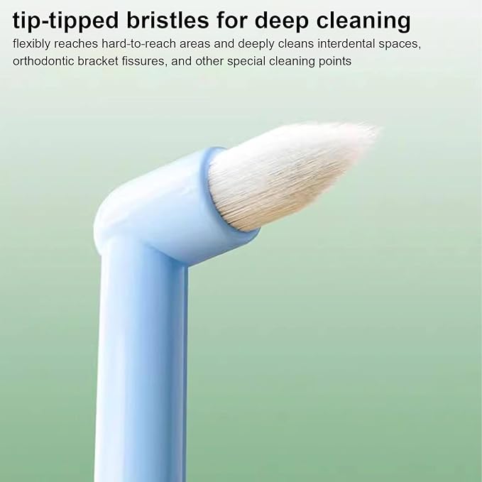 Gum End Tuft - Soft Precise Orthodontic Cleaning Brush with Small Head | Interdental Toothbrush for Braces Wisdom Teeth Gaps | Care for Men Women Teens Girls Home Travel Dorm