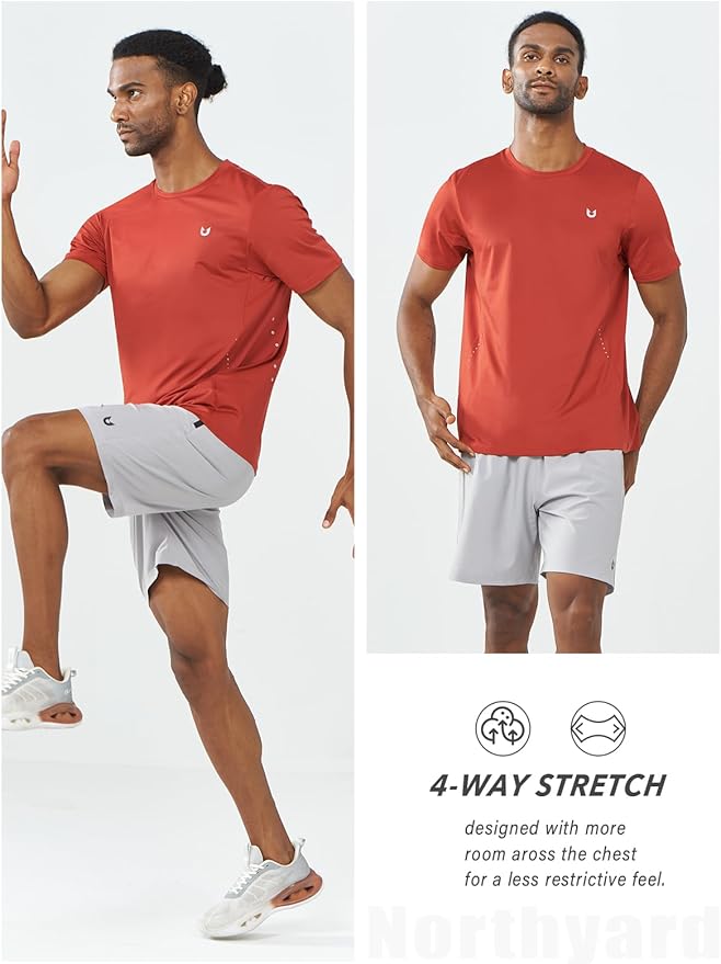 NORTHYARD Mens Athletic Shirts Short Sleeve Gym Workout Running Training Sports Performance T Shirt Basic Tee for Men-StrideForce Fitness