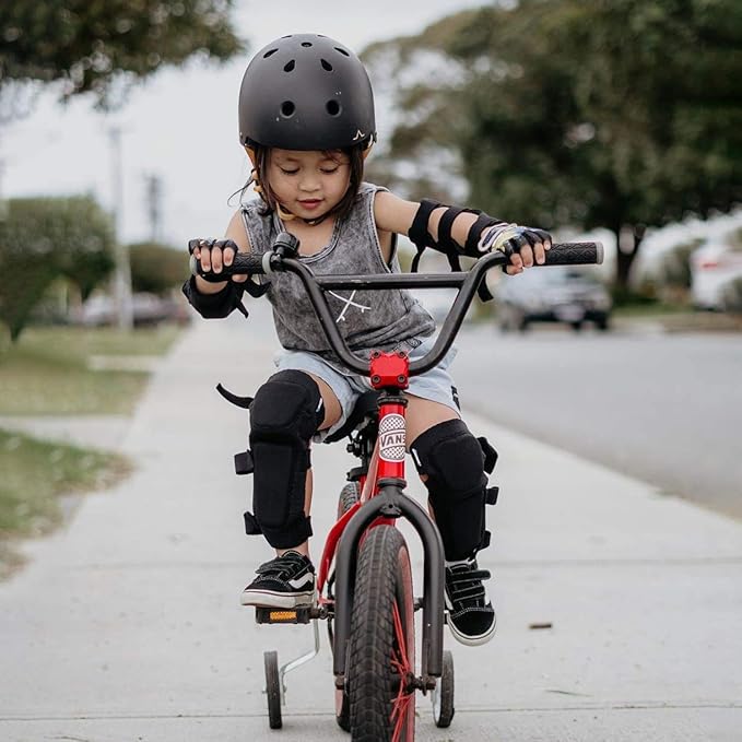 Soft-Style Kids Knee and Elbow Pads with Bike Gloves, Flexible Impact-Resistant Gear for Ages 2-11, Designed for Balance Bikes, Roller-Skating, and Skateboarding-StrideForce Fitness