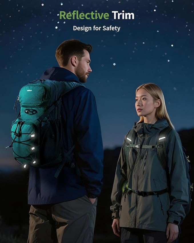 ECOHUB Hydration Backpack for Men Women, 20L Lightweight Hiking Daypack Cycling Backpack with 2L Water Bladder, Insulated Hydration Pack with Waist Pack-StrideForce Fitness