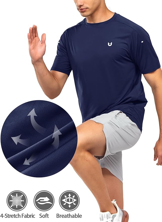 NORTHYARD Men's Athletic Running T-Shirts Quick Dry Workout Shirts Short-Sleeve Sports Gym Tee Tops Performance Activewear-StrideForce Fitness