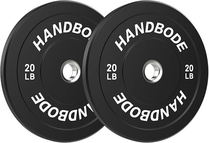 Bumper Plates 2 - Inch Olympic Weight Plate Set for Barbell, 10-55 lb Rubber Weights Sets for Home Gym, Strength Training Plate, Weight Lifting, Black-StrideForce Fitness