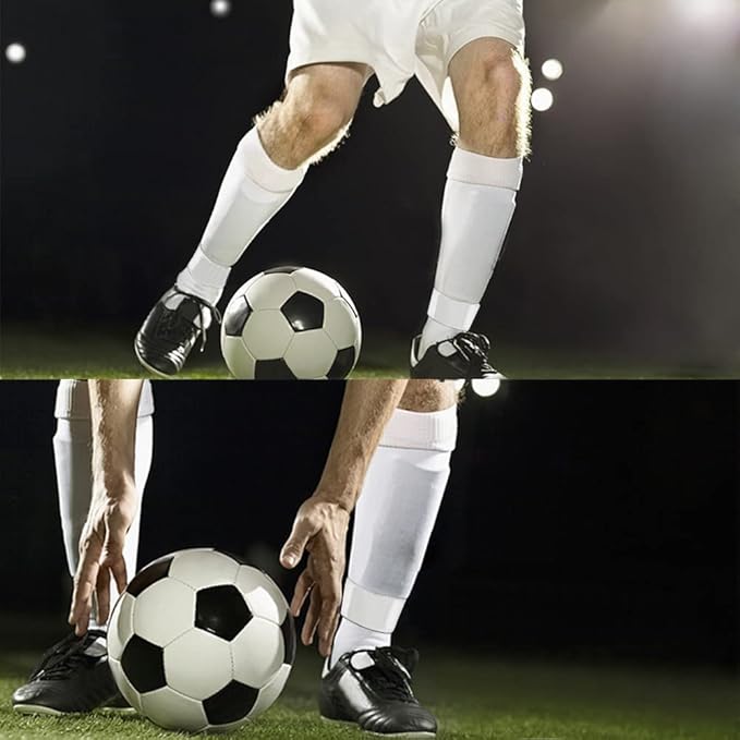Men's Soccer Non Skid Ball Socks Anti Slip Grip Non Slip Socks, Shin Guard Sleeves, With Or Without Guard Straps for Football-StrideForce Fitness