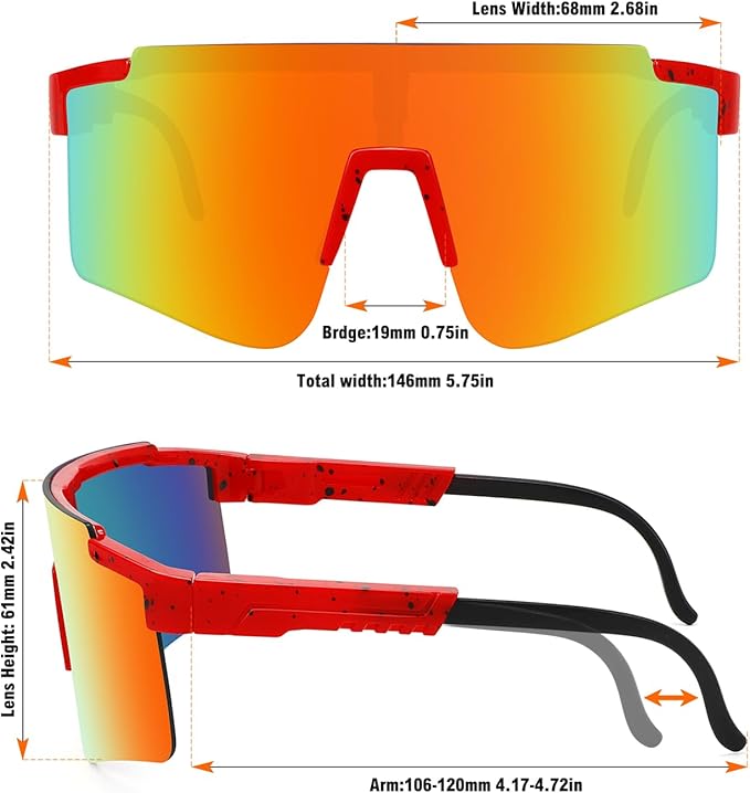 MALIDAK Sports Sunglasses for Mens Women Youth Baseball Sunglasses UV400 Protection Men Cycling Glasses-StrideForce Fitness