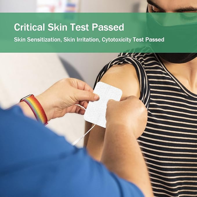 TENS Unit Replacement Pads 22Pcs TENS Unit Pads for Multiple Pain Relief TENS Pads Replacement Electrode Pads Compatible with TENS 7000, AUVON, NURSAL, Etekcity, Nicwell Care, HealthmateForever TENS-StrideForce Fitness