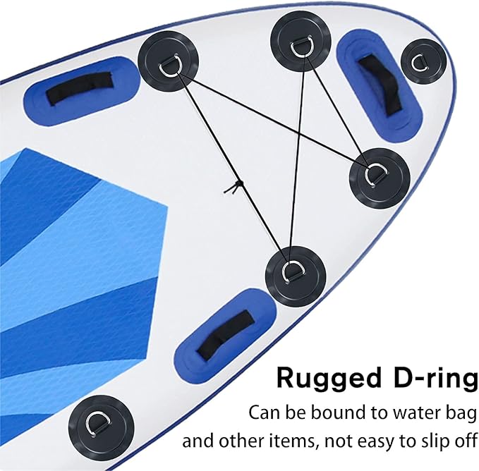 TOBWOLF 6 Pack Stainless Steel D-Ring Patch for Inflatable Boat Kayak Dinghy SUP, D-Ring PVC Patch Stand-Up Paddleboard Canoe Rafting Accessories, NO Glue Included-StrideForce Fitness