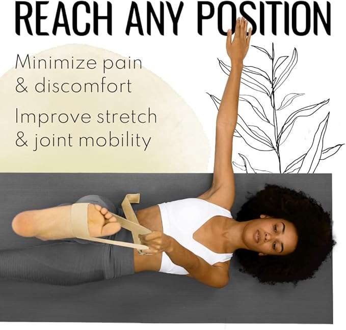 TECEUM Yoga Strap & Mat Strap – 2 IN 1 – Cotton – 6 ft 8 ft 10 ft (30+ colors) – Adjustable Non-Slip Belt for Yoga, Pilates, Stretching, Physical Therapy, Fitness & Home Workout – For Carrying Mats-StrideForce Fitness