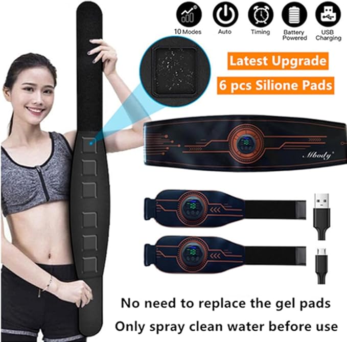 Abs Stimulator Muscle Training Fitness Workout Equipment Ab Core Toner Belt for Abdominal/Arm/Leg Full Set Fit 23''-60'' man and woman-StrideForce Fitness