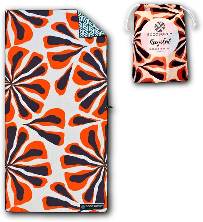 ECCOSOPHY Microfiber Beach Towel - Sand Free Towels are Quick Dry, Light Weight, Super Absorbent - Perfect Pool, Travel, Cruise, Camping Essentials - Oversized Extra Large for Adults 71x35 in-StrideForce Fitness