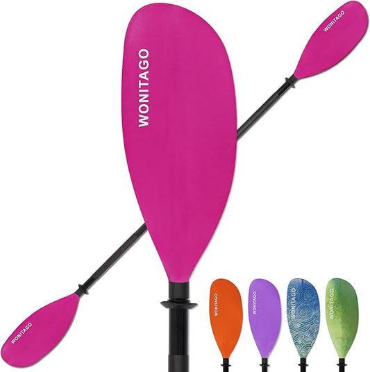 Kayak Paddles with Alloy Shaft and PP Blade, Floating Kayaking Oars, Adjustable 230-250 cm/90-98 Inches, 210-230 cm/82-90 Inches-StrideForce Fitness