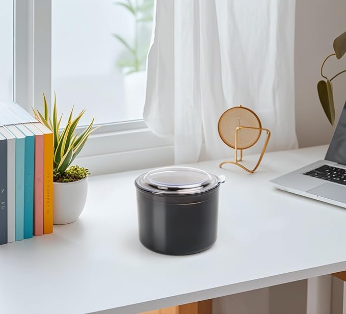 Denture Case, Leak Proof Denture Bath Cup, Full & Partial Denture Clean Holder Box with Strainer, Denture Brush, Denture Soaking Container Cups for Dentures, Retainers, Mouth Guard Storage Case -Black