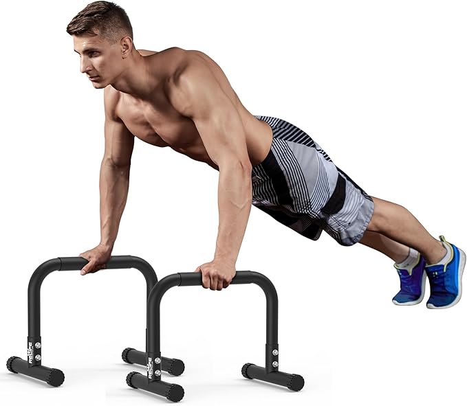 RELIFE REBUILD YOUR LIFE Dip Station Functional Heavy Duty Dip Stands Fitness Workout Dip bar Station Stabilizer Parallette Push Up Stand-StrideForce Fitness