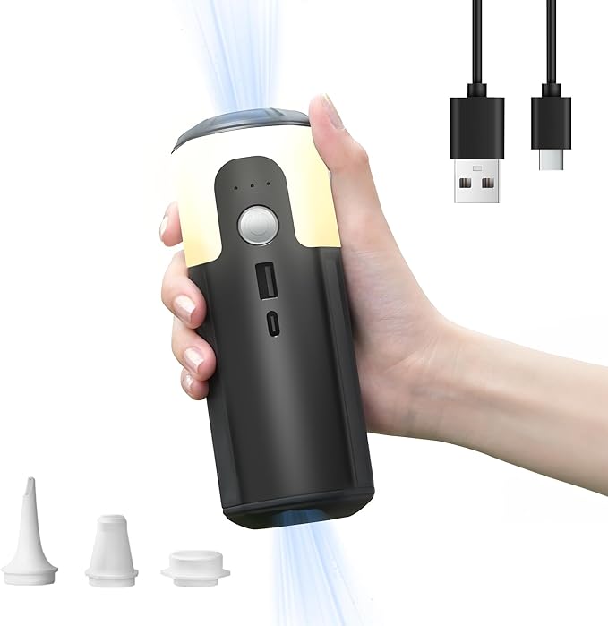 17 Electric Air Pump Brushless Air Pump 17kPa Air Mattress Pump with Led Light Fast Inflation or Deflation for Rubber Boat Kayak Inflatables Pool Floats Boats Sleeping Pads-StrideForce Fitness