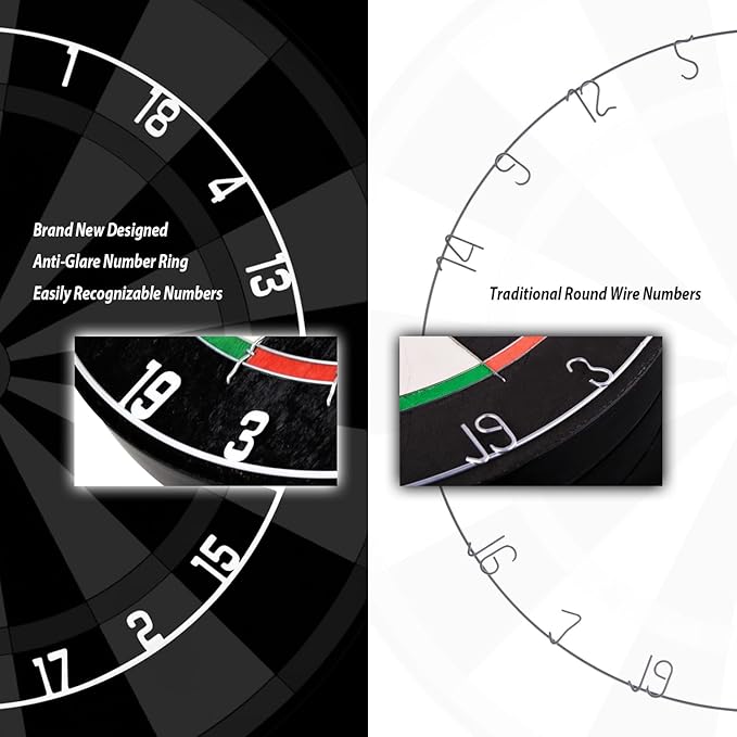 EVA Dartboard Surround Wall Protector, Sisal/Bristle Dartboard and 18g Steel Tip Darts Set Optional-StrideForce Fitness