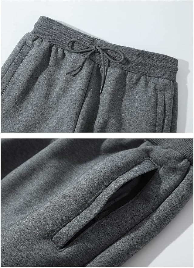 Yameekamulga Men's Winter Fleece Pants Sherpa Lined Sweatpants Active Athletic Running Jogger Track Causal Pants-StrideForce Fitness