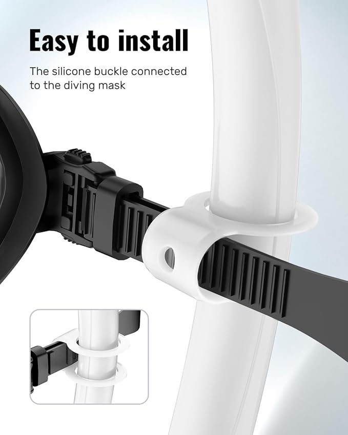 W WSTOO Adults Diving Snorkel Breathing Tube Silicone Flexible Foldable Snorkel Anti-Drop for Freediving Swim Training,Diving and Scuba Diving,Easy to Carry for Travel-StrideForce Fitness