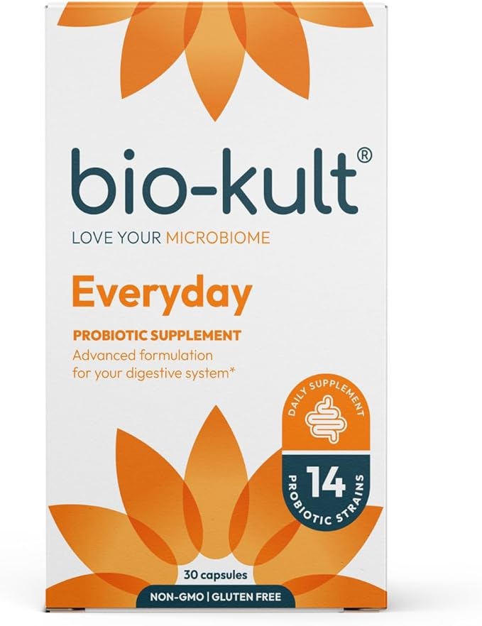 Bio-Kult Gut Health Probiotic Supplement, 14 Strains, Probiotics for Women & Men, Immune Support, Digestive Health, Shelf-Stable, Non-GMO and Gluten-Free, Capsules, 30 Count (Pack of 1)-StrideForce Fitness