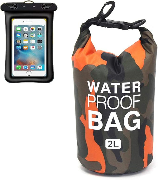 Waterproof Dry Bag 2L/5L/10L/15L/20L/30L, Roll Top Sack Keeps Gear Dry for Kayaking, Rafting, Boating, Swimming, Camping, Hiking, Beach, Fishing with Free Waterproof Phone Case-StrideForce Fitness