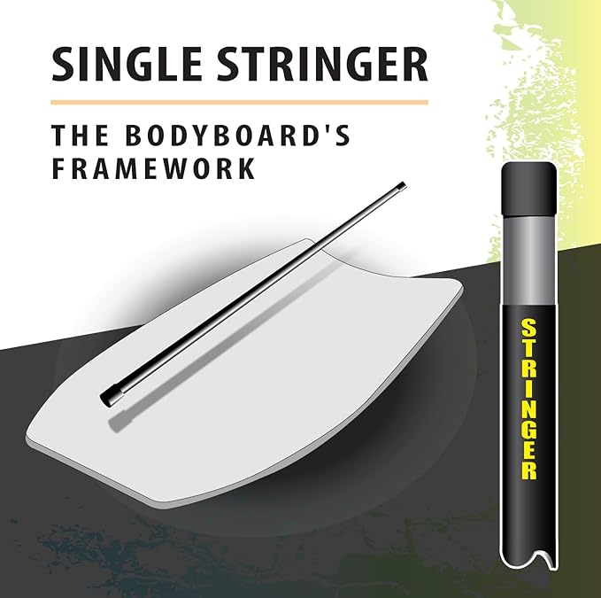 BZ Bodyboards - Accel Pro Board - Crescent Tail, Slick Bulbs, Contoured Deck Cutting Edge, High Performance - Advanced Riders-StrideForce Fitness