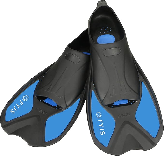 FYJS Short Swim Fins with Comfortable Full Foot Pocket Travel-Size for Snorkeling and Scuba Diving-StrideForce Fitness