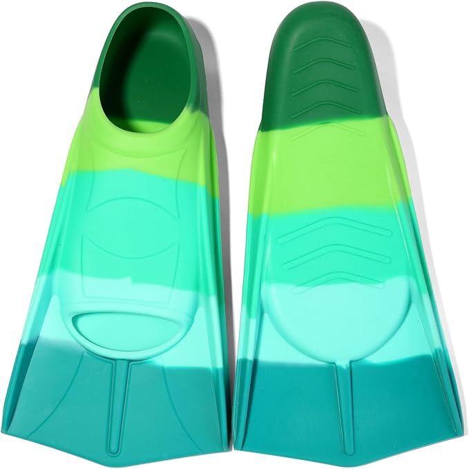 Kids Swim Fins,Short Kids Fins Youth Swimming Flippers for Lap Swimming Training for Children Girls Boys Beginners-StrideForce Fitness