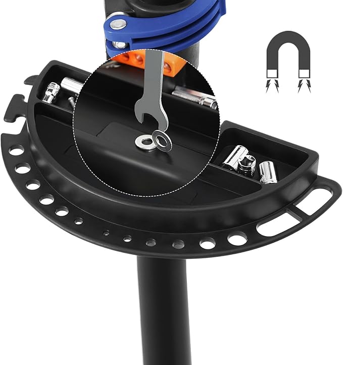 Bike Repair Stand with Quick Release Bicycle Maintenance Rack Bike Workstand Height Adjustable and Portabl with Tool Tray Extensible Bike Repair Rack for Road & Mountain Bikes-StrideForce Fitness