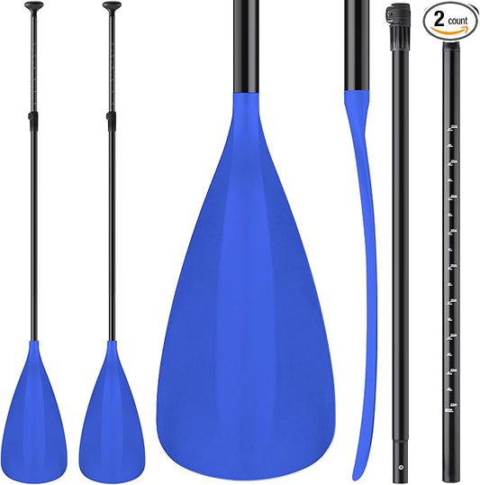 2 Set of 3 Pieces Sup Paddle Board Paddle Kayak Adjustable Stand up Oar Aluminum Alloy Lightweight Replacement Paddleboard Detachable Aluminum Alloy Shaft for Surfing Fishing-StrideForce Fitness