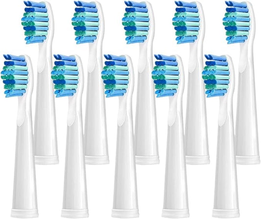 5/10 Pcs Replacement Brush Heads, Compatibility for Seago ，Fairywill Electric Toothbrush Head Refill Tooth Clean(5pcs White)