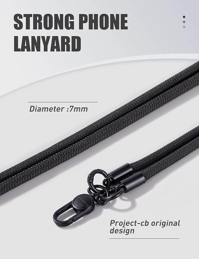 project-cb Phone Wrist Strap×1,Phone Tether Tab×2,Phone Wristlet,Phone Lanyard Wrist Strap,Key Holder,Keychain,Key Ring×2 (Black)-StrideForce Fitness