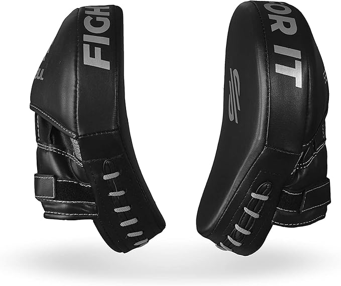 Sanabul Essential Curved Punching Mitts for Boxing, MMA Muay Thai Boxing Pads for Training, Punch Focus Mitts, Hand Pads Sparring Gear, Strike Shield-StrideForce Fitness