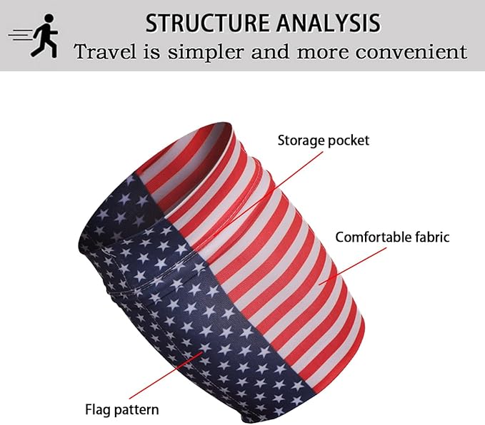 Running Phone Armband for Men Women,Universal Arm Bands for Phones Below 7.5 Inches,Waterproof Cell Phone Armband for Hiking,Running,Cycling,Climbing(Star Stripes M)-StrideForce Fitness