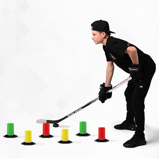 The Snake Trainer - Lightweight Stickhandling Training Tool - Hockey Training Equipment for Puck Control, Reaction Time and Coordination - Portable, Durable and Adjustable-StrideForce Fitness