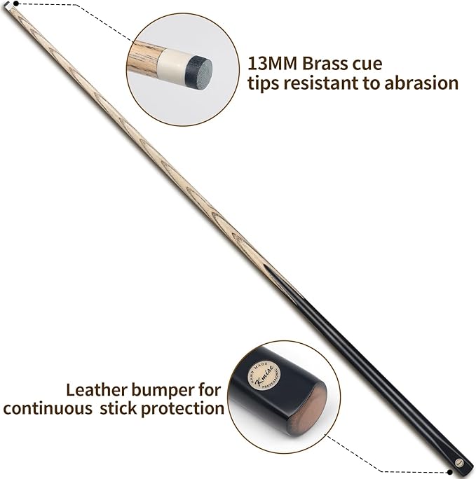 Kmise Pool Cue Sticks, 41"/57??58" Hardwood Pool Cue Set of 4/6/8, 13OZ/20OZ with 13/10 MM Brass Tips, Table Billiard Cue Stick for Bar, Home, Billiard Room-StrideForce Fitness