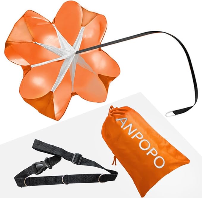 Bfsmile Running Speed Training 56" Parachute with Adjustable Strap, Free Carry Bag. Speed Chute Resistance Running Parachute for Kids Youth and Adults-StrideForce Fitness