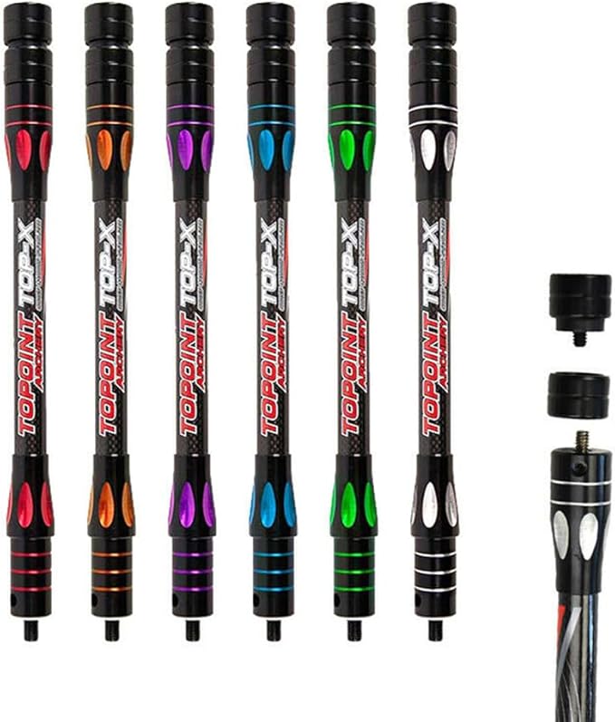 10 Inch 12 Inch 15 Inch Archery Bow Stabilizer Balance Bar Rod Side Rod Carbon Fiber Stabilizer Dampen Weight for Compound Bow Recurve Bow Accessory-StrideForce Fitness