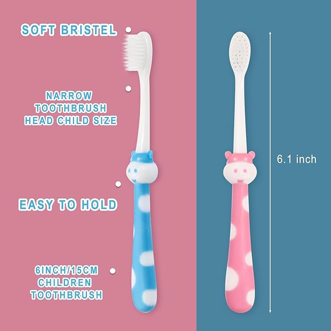 Disposable Kids Toothbrushes Individually Wrapped Bulk, 100 pcs Toddler Kids Toothbrush for Age 2+ Children Toothbrush Set Soft Toothbrushes for Kids Boys Girls