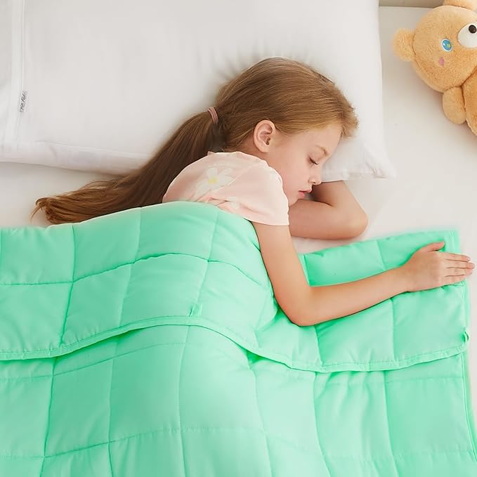 L'AGRATY Weighted Blanket - 40"x60" 7lbs Cooling Breathable Microfiber Material with Glass Beads Small Blanket for All-Season Summer Fall Winter Soft Thick-StrideForce Fitness